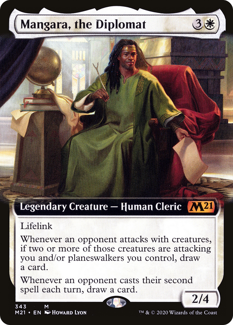Mangara, the Diplomat (Extended Art) (M21-343) - Core Set 2021: (Extended Art) Foil