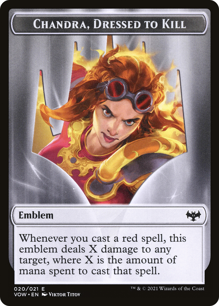 Chandra, Dressed to Kill Emblem (TVOW-020) - Innistrad: Crimson Vow Tokens Foil