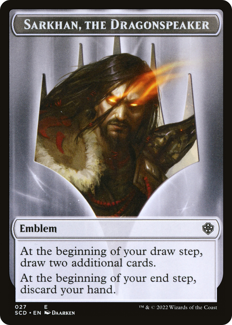 Sarkhan, the Dragonspeaker Emblem (TSCD-027) - Starter Commander Deck Tokens