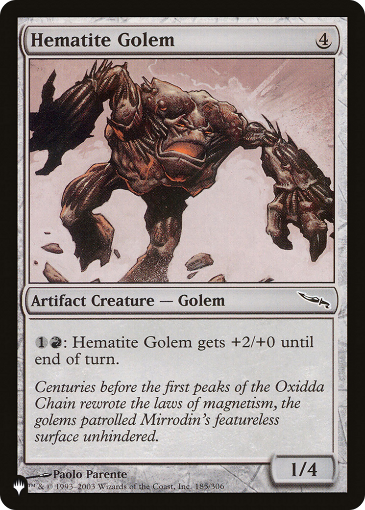 Hematite Golem (LIST-MRD-185) - The List