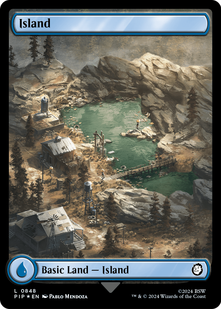 Island (0848) (Surge Foil) (PIP-848) - Fallout Foil