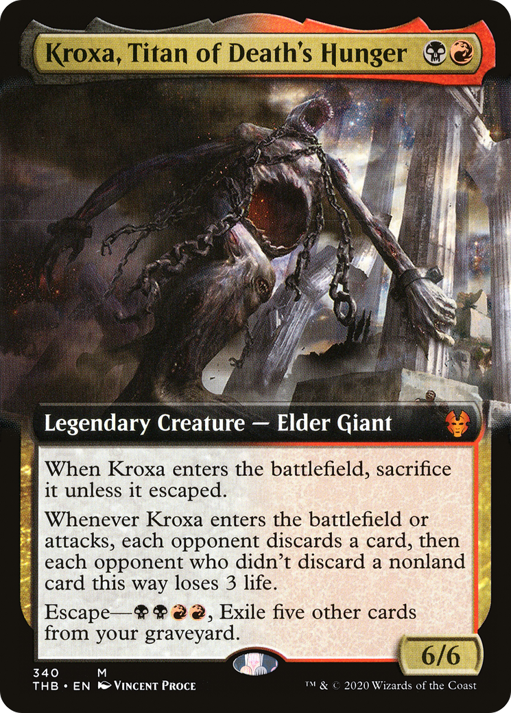 Kroxa, Titan of Death's Hunger (Extended Art) (THB-340) - Theros Beyond Death: (Extended Art) Foil