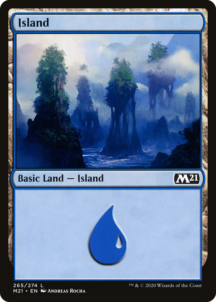 Island (265) (M21-265) - Core Set 2021 Foil