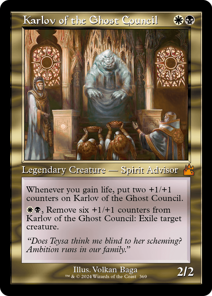 Karlov of the Ghost Council (Retro Frame) (RVR-369) - Ravnica Remastered Foil