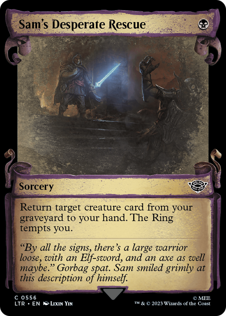 Sam's Desperate Rescue (Showcase Scrolls) (LTR-556) - The Lord of the Rings: Tales of Middle-earth: (Showcase) Foil