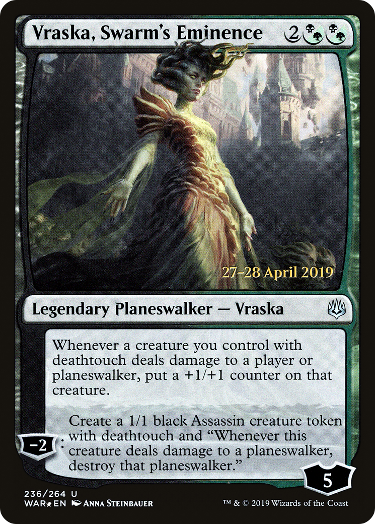 Vraska, Swarm's Eminence (PRE-236S) - War of the Spark Promos Foil