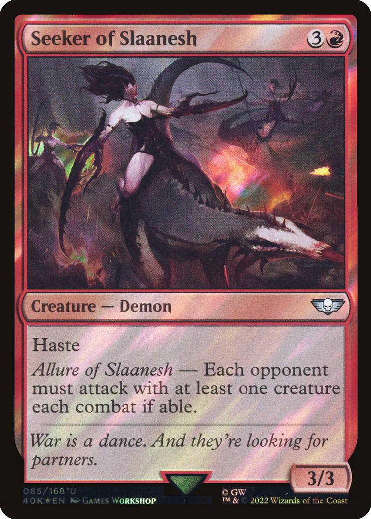Seeker of Slaanesh (Surge Foil) (40K-085) - Warhammer 40,000 Commander Foil