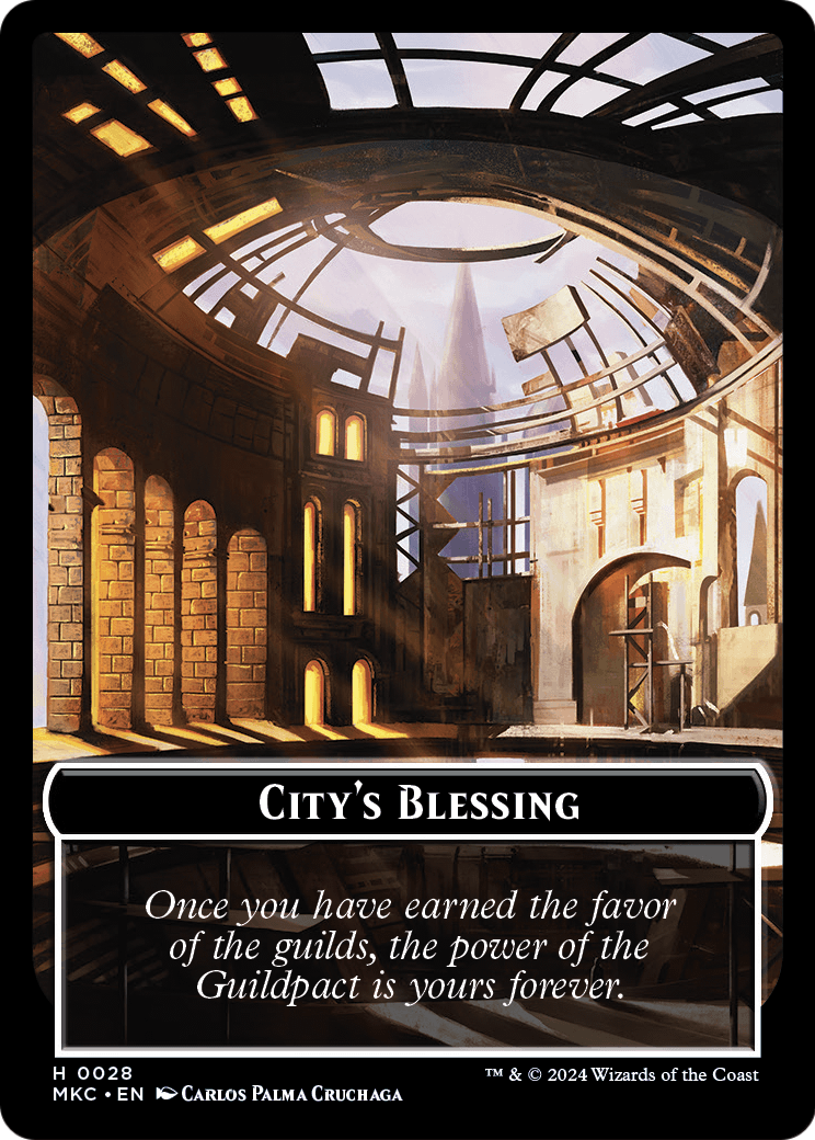 City's Blessing (TMKC-028) - Murders at Karlov Manor Commander Tokens Foil