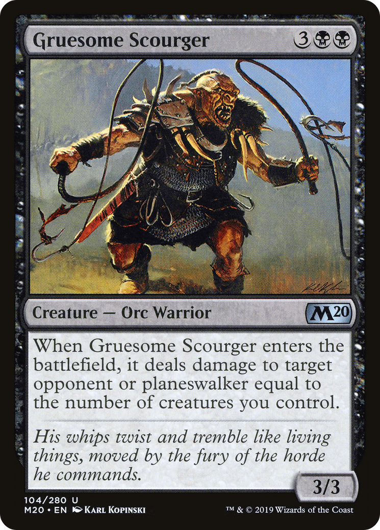 Gruesome Scourger (M20-104) - Core Set 2020 Foil