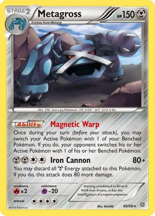 Metagross (49) (49) 049/98 - Reverse Holofoil XY Ancient Origins - Rare