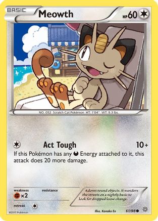 Meowth 061 XY Ancient Origins - Common