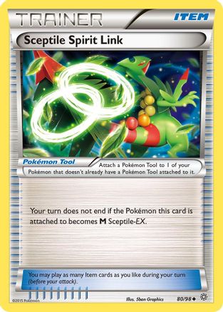 Sceptile Spirit Link 080 - Reverse Holofoil XY Ancient Origins - Uncommon