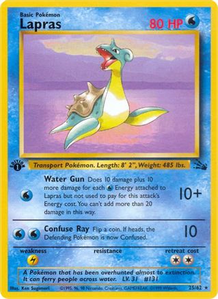 Lapras (25) (25) 025 - 1st Edition Fossil - Rare
