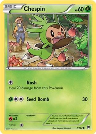 Chespin (7) (7) 007 - Reverse Holofoil XY BREAKthrough - Common