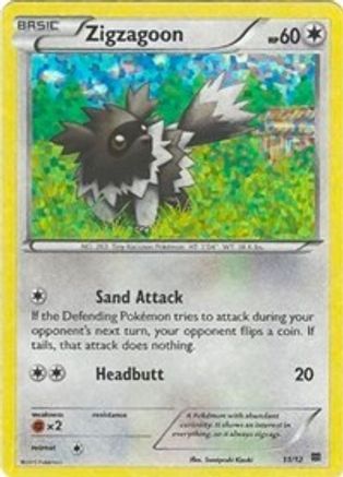 Zigzagoon - 11/12/12 - Holofoil McDonalds Promos 2015 - Promo