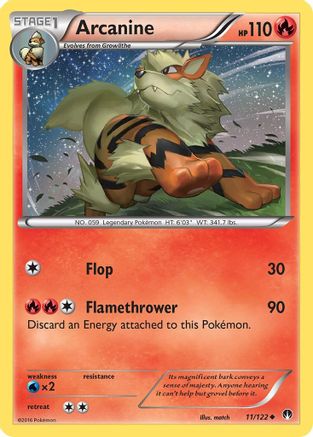 Arcanine 011 - Reverse Holofoil XY BREAKpoint - Uncommon