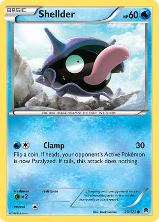 Shellder (23) (23) 023 - Reverse Holofoil XY BREAKpoint - Common