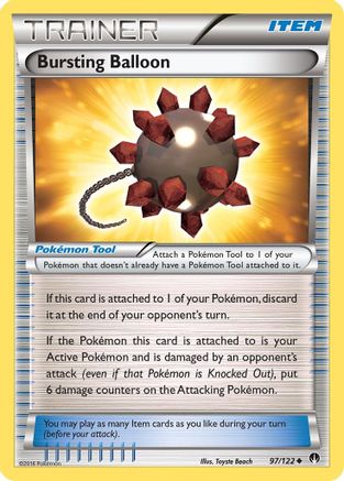 Bursting Balloon 097 - Reverse Holofoil XY BREAKpoint - Uncommon