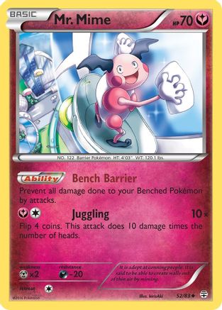 Mr. Mime 052 - Reverse Holofoil Generations - Uncommon
