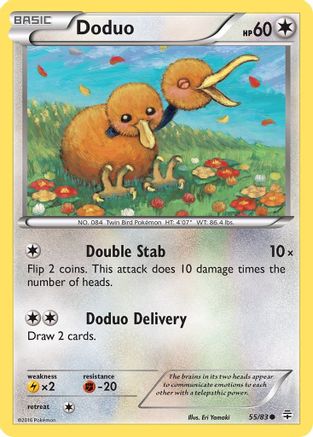Doduo 055 - Reverse Holofoil Generations - Common
