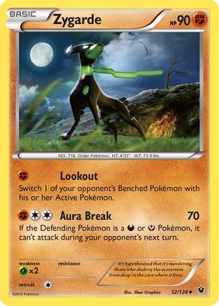 Zygarde (52) (52) 052 - Reverse Holofoil XY Fates Collide - Uncommon