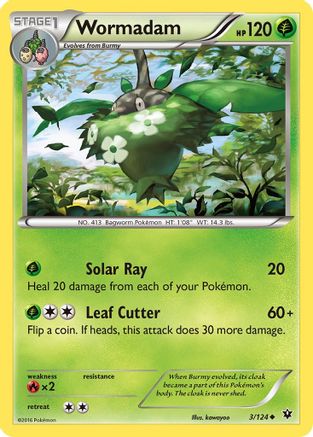 Wormadam (3) (3) 003 - Reverse Holofoil XY Fates Collide - Uncommon