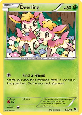 Deerling 008 XY Fates Collide - Common