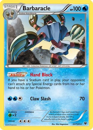 Barbaracle 023 - Reverse Holofoil XY Fates Collide - Rare