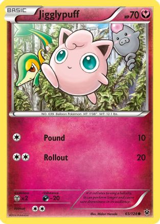 Jigglypuff 065 - Reverse Holofoil XY Fates Collide - Common