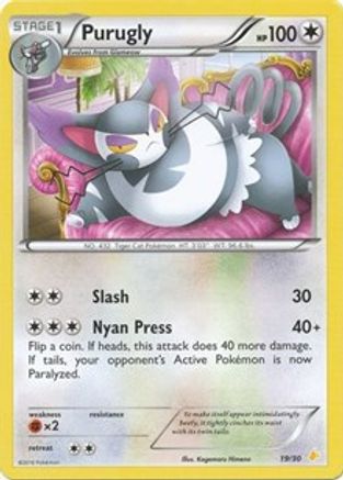 Purugly (19) XY Trainer Kit Pikachu Libre & Suicune - Common