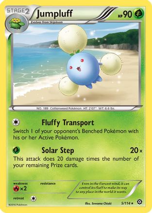 Jumpluff 005 - Reverse Holofoil XY Steam Siege - Rare