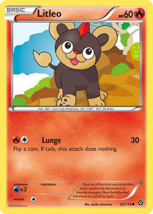 Litleo 022 - Reverse Holofoil XY Steam Siege - Common
