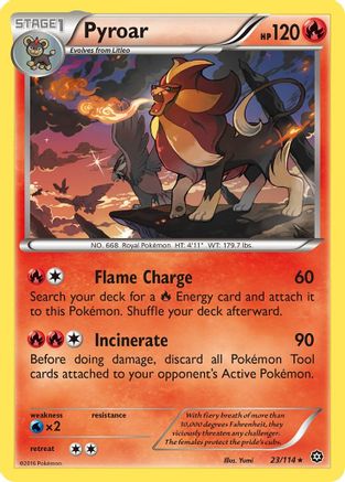 Pyroar XY Steam Siege - Rare