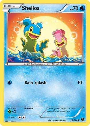 Shellos 028 - Reverse Holofoil XY Steam Siege - Common