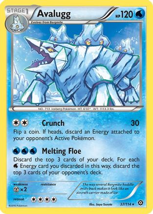Avalugg 037 XY Steam Siege - Rare