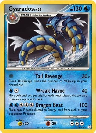 Gyarados - 19/100 (DP Stormfront)/100 - Holofoil Deck Exclusives - Holo Rare
