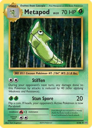 Metapod 004 XY Evolutions - Uncommon
