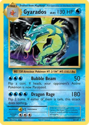 Gyarados 034 - Holofoil XY Evolutions - Holo Rare