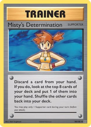 Misty's Determination 080 - Reverse Holofoil XY Evolutions - Uncommon