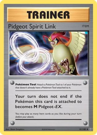 Pidgeot Spirit Link 081 - Reverse Holofoil XY Evolutions - Uncommon