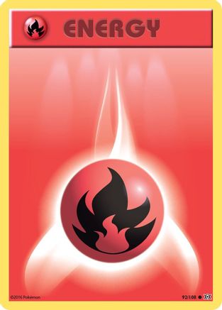 Fire Energy 092 - Reverse Holofoil XY Evolutions - Common