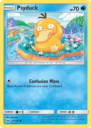 Psyduck 028 - Reverse Holofoil SM Base Set - Common