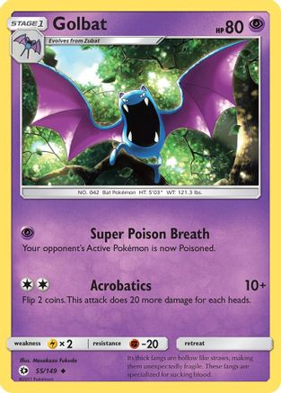 Golbat 055 SM Base Set - Uncommon