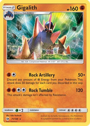 Gigalith 071/149 - Reverse Holofoil SM Base Set - Holo Rare