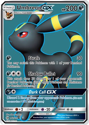 Umbreon GX (Full Art) 142 - Holofoil SM Base Set - Ultra Rare