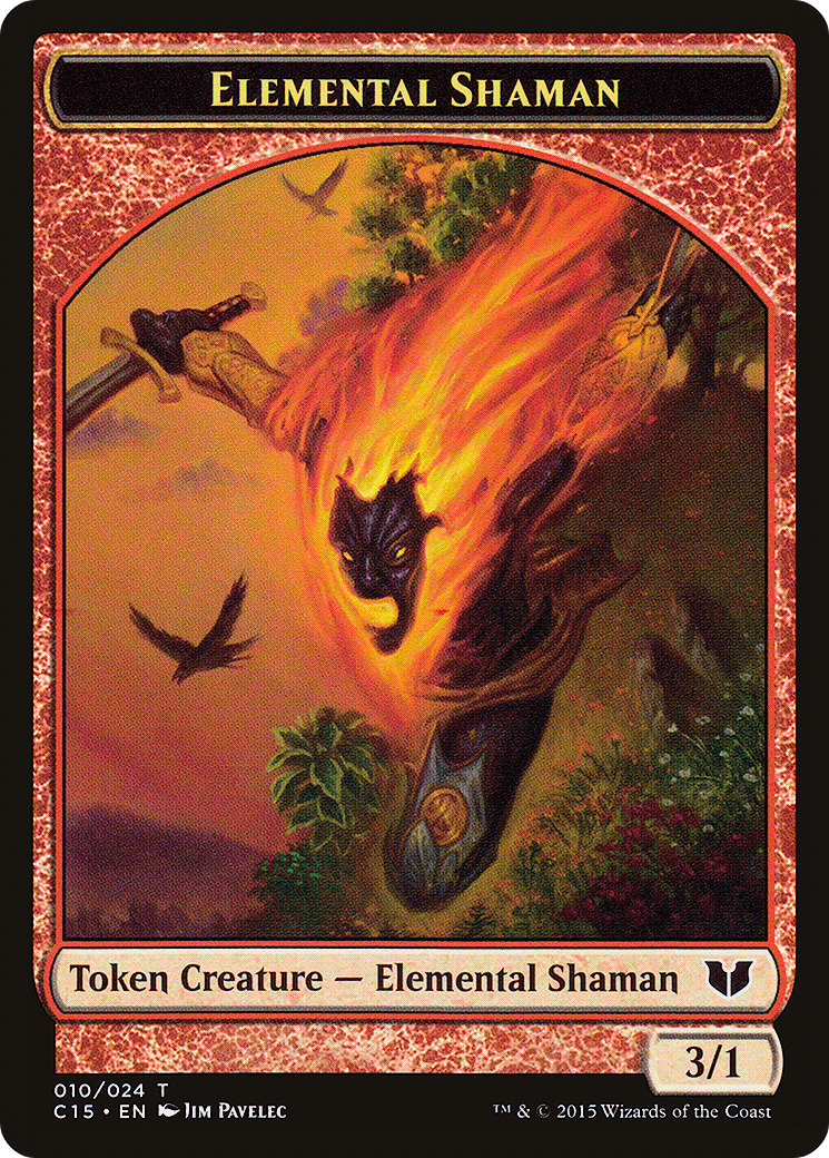 Elemental Shaman // Shapeshifter Double-Sided Token (C15-10 // 1) - Commander 2015 Tokens
