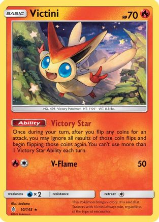 Victini 010 - Holofoil SM Guardians Rising - Holo Rare