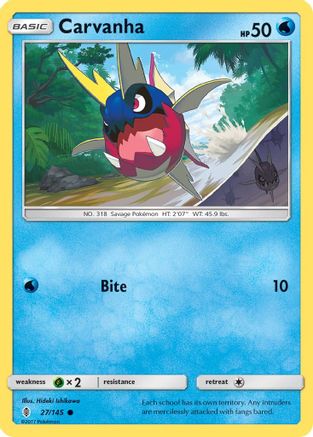 Carvanha - Reverse Holofoil SM Guardians Rising - Common