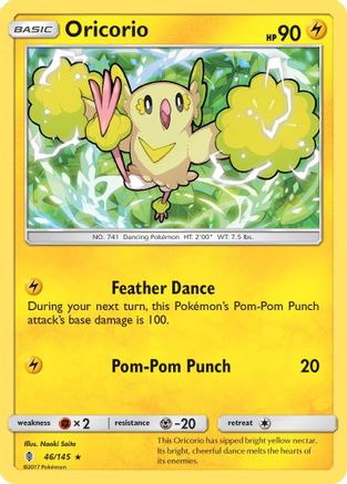 Oricorio (46) - Reverse Holofoil SM Guardians Rising - Rare