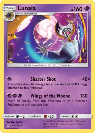 Lunala 061 - Reverse Holofoil SM Guardians Rising - Rare